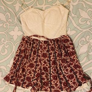 White and pink romper